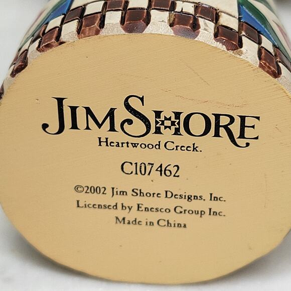 Jim Shore Heartwood Creek Angels 2002 Pair Mini 4" Folk Art Patchwork Figurines - Picture 11 of 12